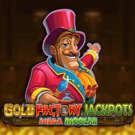 Gold Factory Jackpots Mega Moolah logo – Jackpots by Aurum Signature Studios at RivO Casino